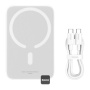 Baseus Magnetic Mini Air bezdrôtová MagSafe powerbanka s portom USB-C - 6 000 mAh - biela