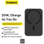 Baseus Magnetic Mini Air bezdrôtová MagSafe powerbanka s portom USB-C - 6 000 mAh - čierna