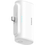 Baseus Kompaktná powerbanka s integrovaným konektorom USB-C a portom USB-C - 5 000 mAh - biela