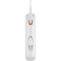 Baseus QPow2 powerbanka s integrovanými káblami USB-C a portami USB-C / USB-A - 10 000 mAh - biela