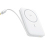 Baseus PicoGo Qi2 bezdrôtová MagSafe powerbanka s integrovaným USB-C káblom a USB-C portom - 10 000 mAh - biela
