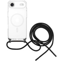 FIXED MagPure krkové transparentné puzdro so šnúrkou a MagSafe pre iPhone Air - čierne