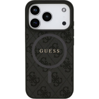 Guess 4G farebný prsteň kryt s MagSafe pre iPhone 17 Pro - šedý
