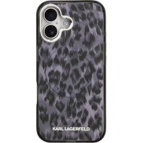 Karl Lagerfeld IML Leopard kryt s MagSafe pre iPhone 17 - šedý