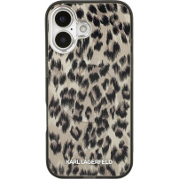 Karl Lagerfeld IML Leopard kryt s MagSafe pre iPhone 17 - hnedý