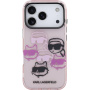 Karl Lagerfeld IML s viacerými motívmi K&CH Hlavy kryt pre iPhone 17 Pro Max - ružový