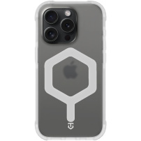 Tactical MagForce šesťuholníkový odolný kryt s MagSafe pre iPhone 15 Pro - biely
