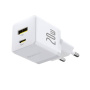 Baseus Vreckový nabíjací adaptér s portami USB-C / USB-A - 20W - biely