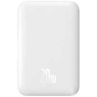 Baseus Magnetic Mini Air bezdrôtová MagSafe powerbanka s portom USB-C - 6 000 mAh - biela