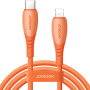 JOYROOM S-A59 nabíjací a dátový kábel - USB-C na Lightning - 1,2 m - oranžový