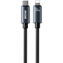 WEKOME WDC-65 opletený nabíjací a dátový kábel - USB-C na Lightning - 1,2 m - čierny