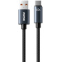 WEKOME WDC-63a opletený nabíjací a dátový kábel - USB-A na USB-C - 1,2 m - čierny