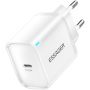 ESSAGER ES-CD53 rýchlonabíjací adaptér s portom USB-C - 20W - biely