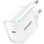ESSAGER ES-CD52 rýchlonabíjací adaptér s portom USB-C - 30W - biely