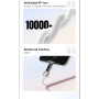 ESSAGER Crystal Clear opletený nabíjací a dátový kábel - USB-C na Lightning - 2 m - ružový