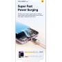 ESSAGER Crystal Clear opletený nabíjací a dátový kábel - USB-C na Lightning - 1 m - modrofialový