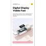 ESSAGER Crystal Clear opletený nabíjací a dátový kábel - USB-C na Lightning - 1 m - modrofialový