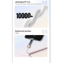 ESSAGER Crystal Clear opletený nabíjací a dátový kábel - USB-C na USB-C - 1 m - hnedý