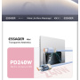 ESSAGER Crystal Clear opletený nabíjací a dátový kábel - USB-C na USB-C - 1 m - biely