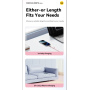 ESSAGER Crystal Clear opletený nabíjací a dátový kábel - USB-C na USB-C - 1 m - biely