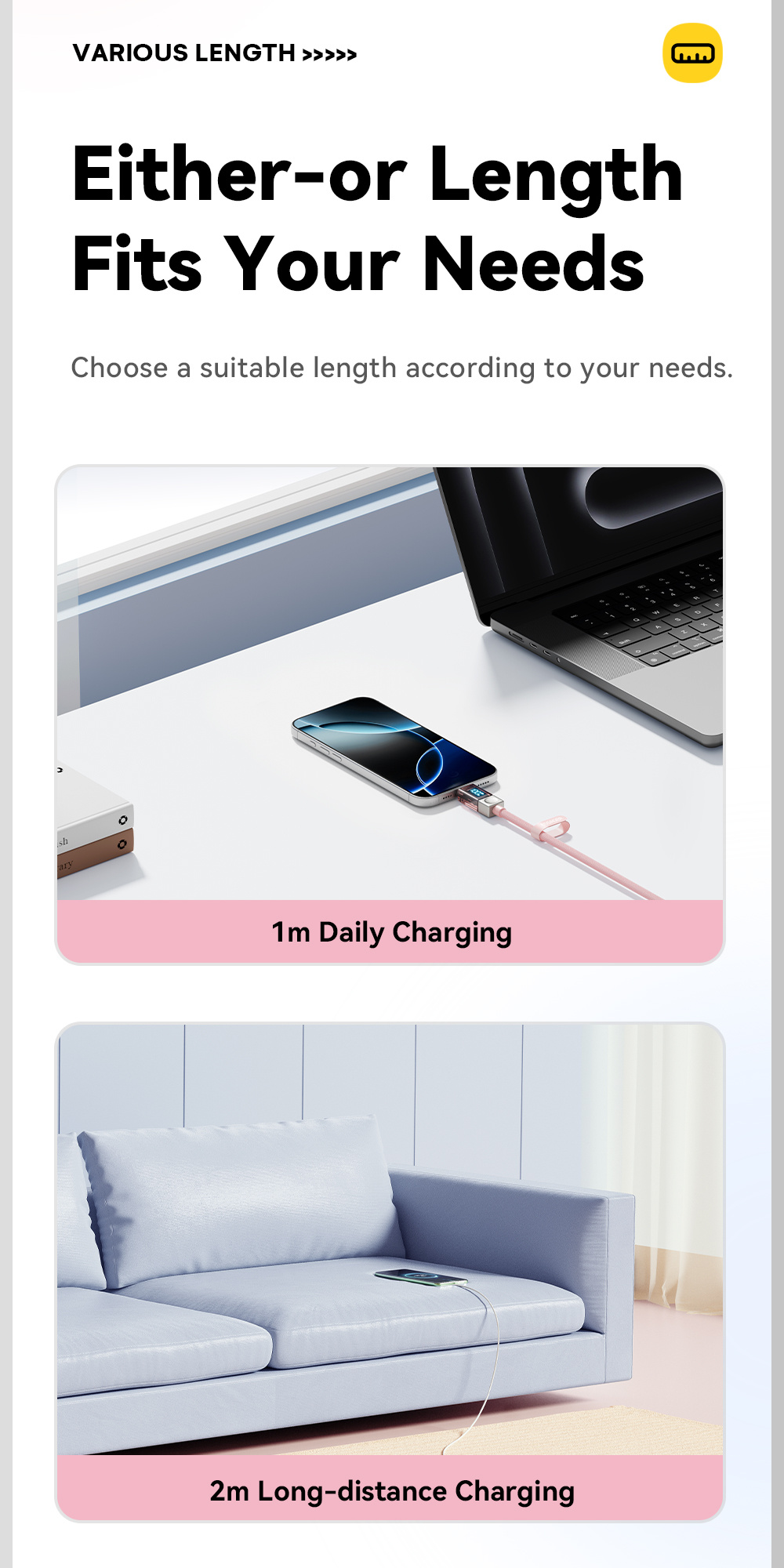 ESSAGER Crystal Clear opletený nabíjací a dátový kábel - USB-C na USB-C - 1 m - modrofialový