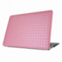 Ochranný obal / kryt s koženým povrchom a trblietavým vzorom pre MacBook Air 13" (model A1369 / A1466) - ružový