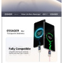 ESSAGER Crystal Clear opletený nabíjací a dátový kábel - USB-A na USB-C - 2 m - biely