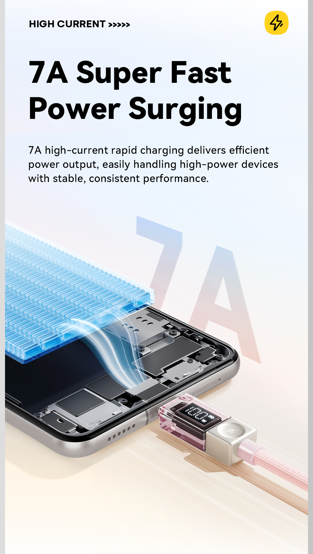 ESSAGER Crystal Clear opletený nabíjací a dátový kábel - USB-A na USB-C - 2 m - biely