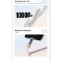 ESSAGER Crystal Clear opletený nabíjací a dátový kábel - USB-A na USB-C - 2 m - biely