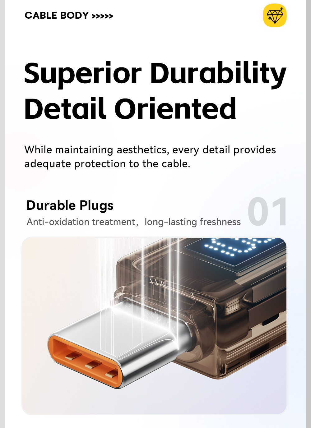 ESSAGER Crystal Clear pletený nabíjací a dátový kábel - USB-A na USB-C - 2 m - modrofialový