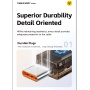 ESSAGER Crystal Clear opletený nabíjací a dátový kábel - USB-A na USB-C - 1 m - ružový