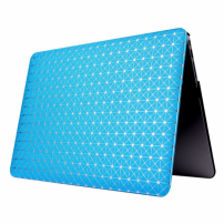 Ochranný obal / kryt s koženým povrchom a trblietavým vzorom pre MacBook Air 13" (model A1369 / A1466) - modrý