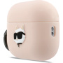 Karl Lagerfeld 3D Logo NFT Choupette Head silikónový obal pre AirPods Pro 3 - ružový