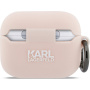 Karl Lagerfeld 3D Logo NFT Choupette Head silikónový obal pre AirPods Pro 3 - ružový