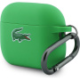 Lacoste Croc Logo silikónový obal s karabínou pre AirPods Pro 3 - zelený
