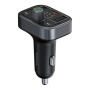 Baseus S09 Pro Bluetooth FM transmitter do auta s portmi USB-C / 2x USB-A - čierny