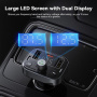 Baseus S09 Pro Bluetooth FM transmitter do auta s portmi USB-C / 2x USB-A - čierny