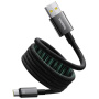 Baseus Tungsten Gold magnetický nabíjací a dátový kábel - USB-A na USB-C - 1 m - čierny
