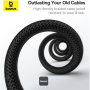 Baseus Tungsten Gold magnetický nabíjací a dátový kábel - USB-C na USB-C - 1 m - čierny
