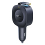 Baseus PrimeTrip VR2 sada autonabíjačky s portom USB-C a výsuvného kábla USB-C - 60W - 0,8 m - čierna