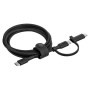 BELKIN Boost Charge Pro 2v1 opletený nabíjací a dátový kábel - USB-C na USB-C / Lightning - 1,5 m - čierny