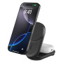 BELKIN Ultra Charge Qi2 2v1 skladací magnetický bezdrôtový stojanček pre iPhone / AirPods - 25W - čierny