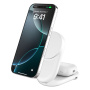 BELKIN Ultra Charge Qi2 2v1 skladací magnetický bezdrôtový stojanček pre iPhone / AirPods - 25W - biely
