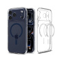 Spigen Ultra Hybrid transparentný kryt s modrým MagSafe pre iPhone 17 Pro Max - číry