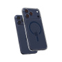 Spigen Ultra Hybrid transparentný kryt s modrým MagSafe pre iPhone 17 Pro Max - číry