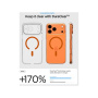 Spigen Ultra Hybrid transparentný kryt s oranžovým MagSafe pre iPhone 17 Pro - číry