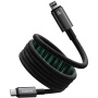 Baseus Tungsten Gold magnetický nabíjací a dátový kábel - USB-C na Lightning - 1 m - čierny