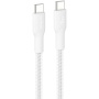 BELKIN Boost Charge Pro opletaný nabíjací kábel - USB-C na USB-C - 2 m - biely