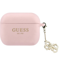 Guess 4G Charms silikónový obal pre AirPods Pro 3 - ružový
