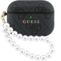 Guess 4G Classic Logo Pearl Strap obal pre AirPods Pro 3 - sivý